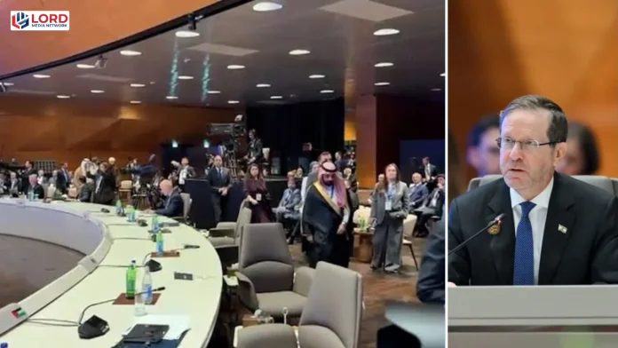 Delegates from 10 countries walk out during Israeli president’s speech