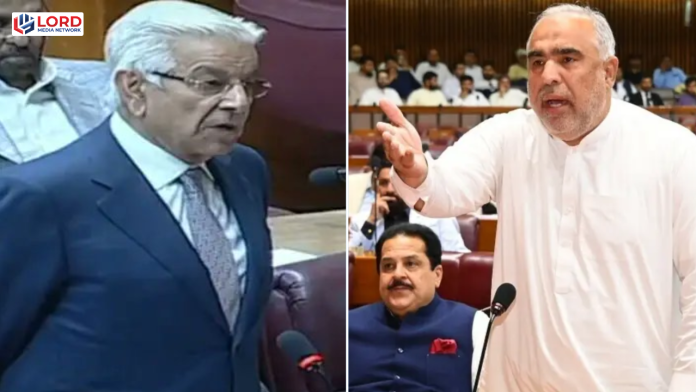 اسد قیصر کا خواجہ آصف کو آئی ایس آئی پر جواب