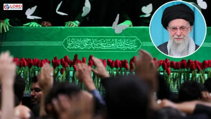 شہید آیت اللہ علی خامنہ ای کا جسد خاکی امام خمینی حسینیہ منتقل کر دیا گیا