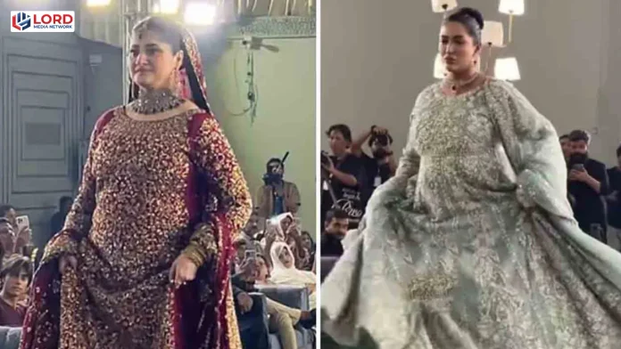 اداکارہ صاحبہ اور متھیرا کی ریمپ واک میں لڑکھڑاہٹ
