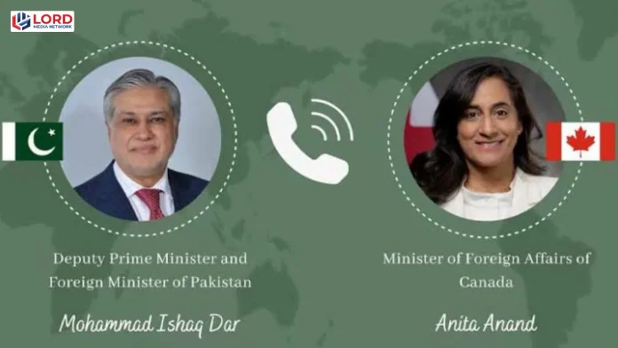 اسحاق ڈار کا کینیڈین وزیر خارجہ سے ٹیلیفونک رابطہ