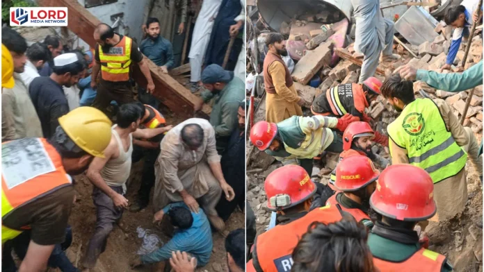 صوابی میں شدید بارش سے عمارتیں منہدم، دو جاں بحق